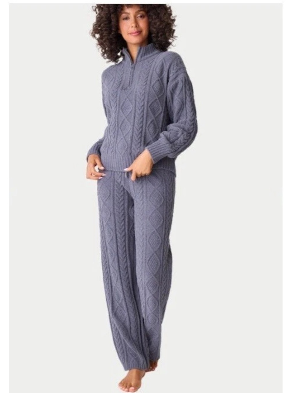 NWT PJ Salvage Chenille PJ Set Charcoal - Small